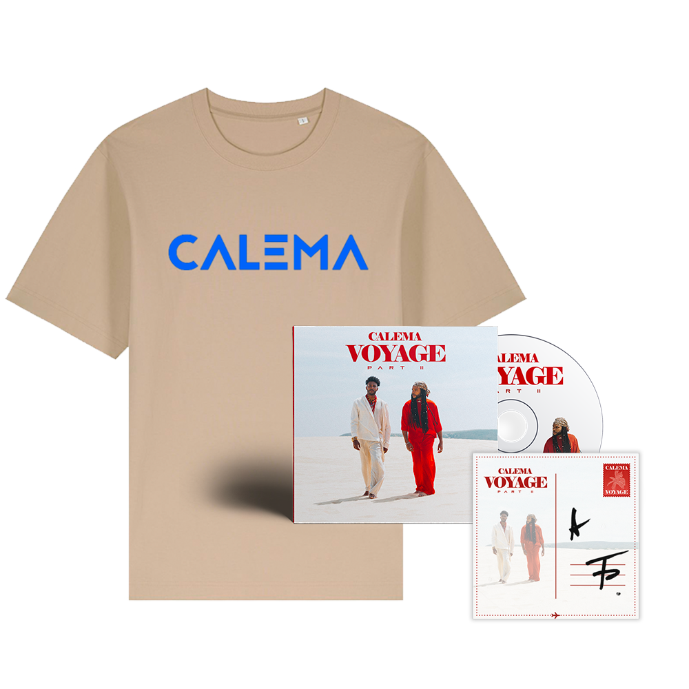 "Voyage (Part II)" CD + Carte dédicacée + Tee-shirt sable